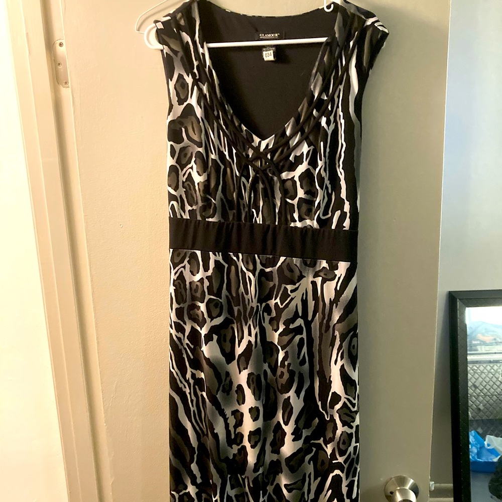 Sleeve Leopard Print Dress